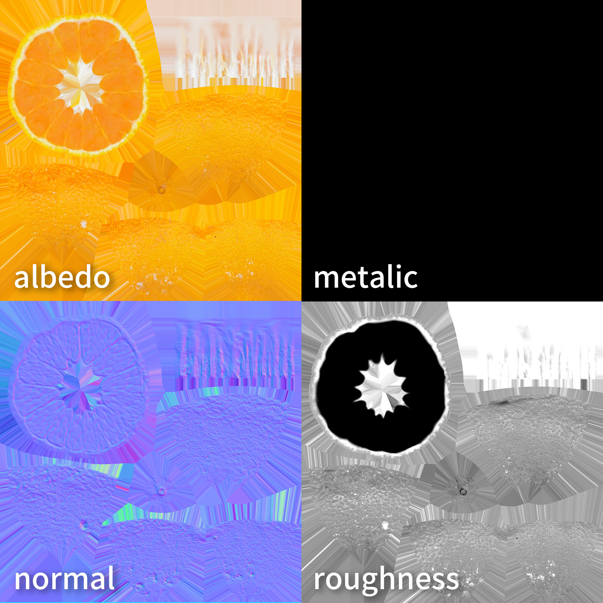 Orange 3D model Bundle Pack Low-poly 3D model_20