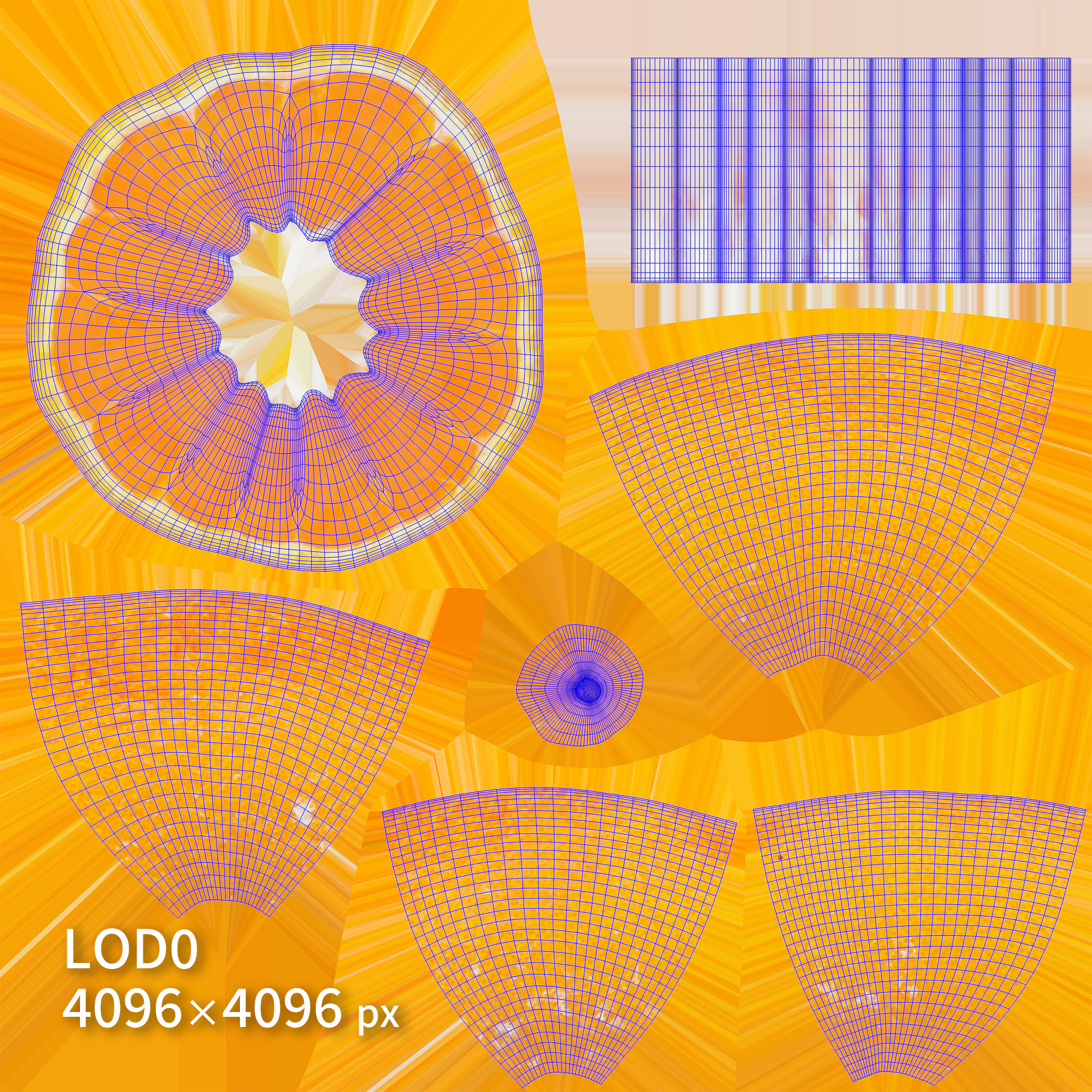 Orange 3D model Bundle Pack Low-poly 3D model_16