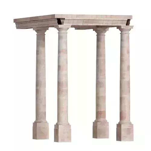 Classic Stone Column Stone Columns Corridor with Columns