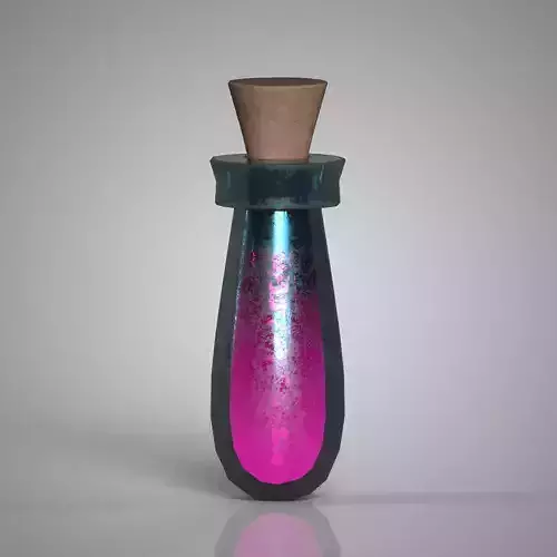 MagicMesh Potion of Charm Pink Variant Game Ready 3D asset
