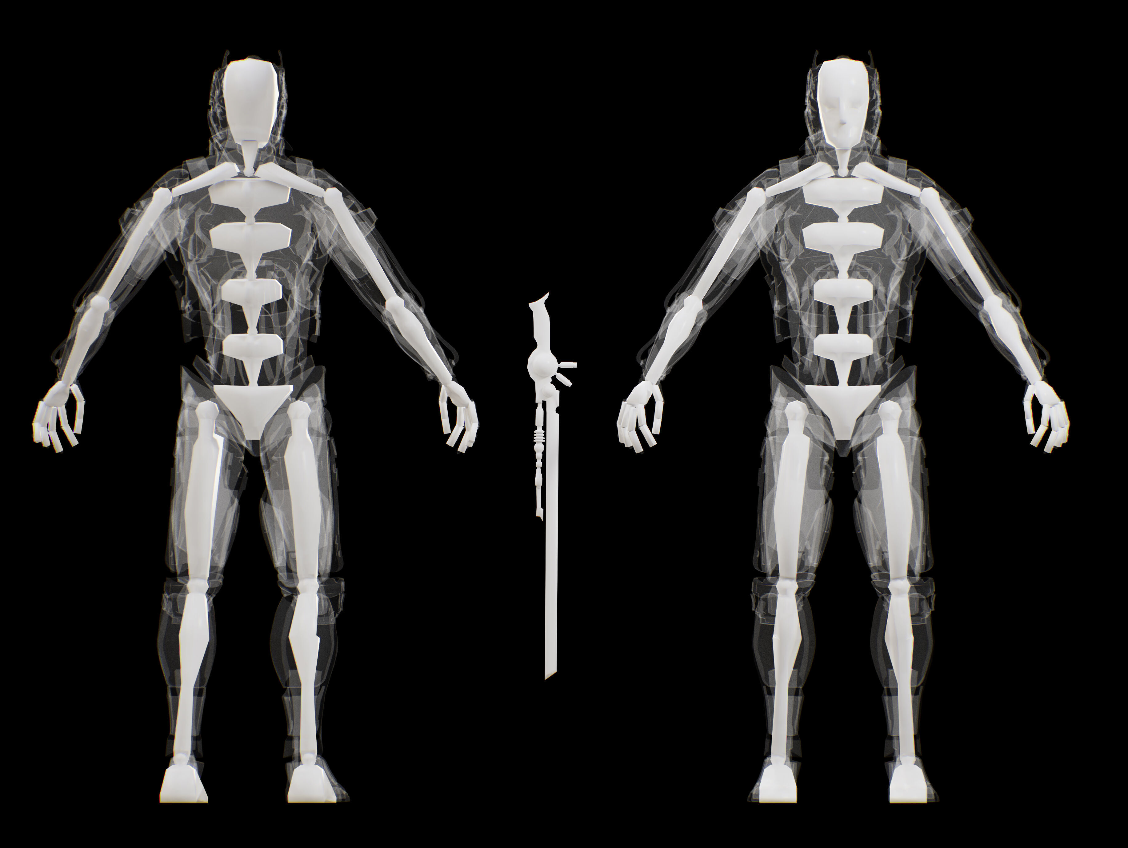 Sci Fi Destroyer Hunter Low-poly 3D model_11