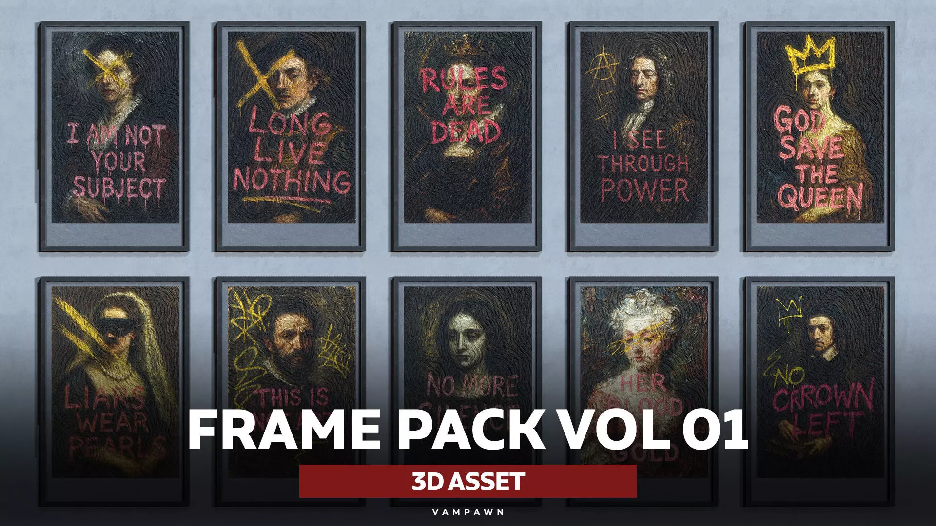 Frame Pack Vol 01 Low-Poly 3D Frame Collection Low-poly 3D model_0