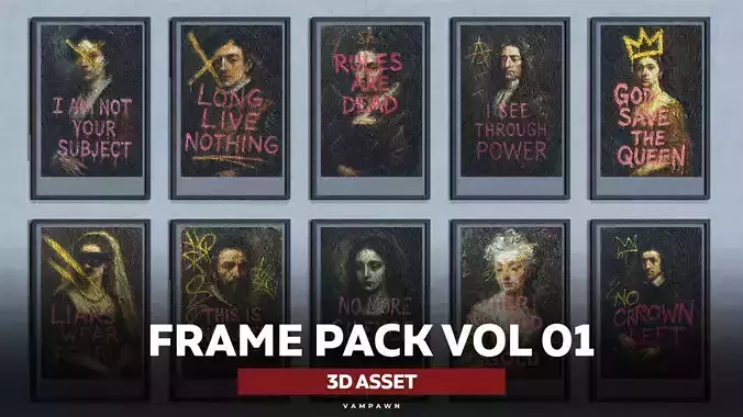 Frame Pack Vol 01 Low-Poly 3D Frame Collection