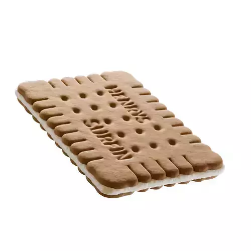 Realistic 3D biscuit for blender 3D model