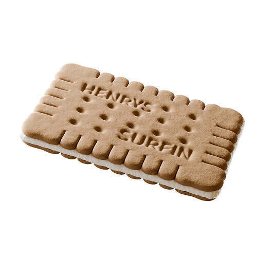 Realistic 3D biscuit for blender 3D model 2
