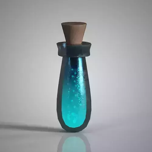 MagicMesh Potion of Agility Teal Variant Game Ready Low-poly