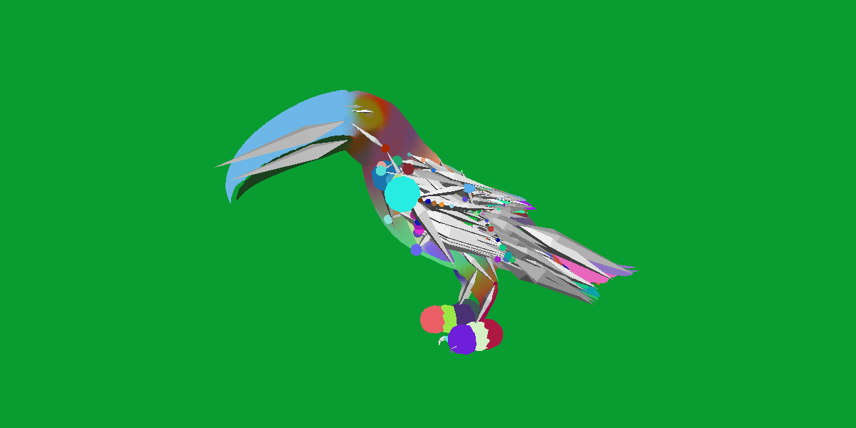 Keel Billed Toucan Bird Low-poly 3D model_37