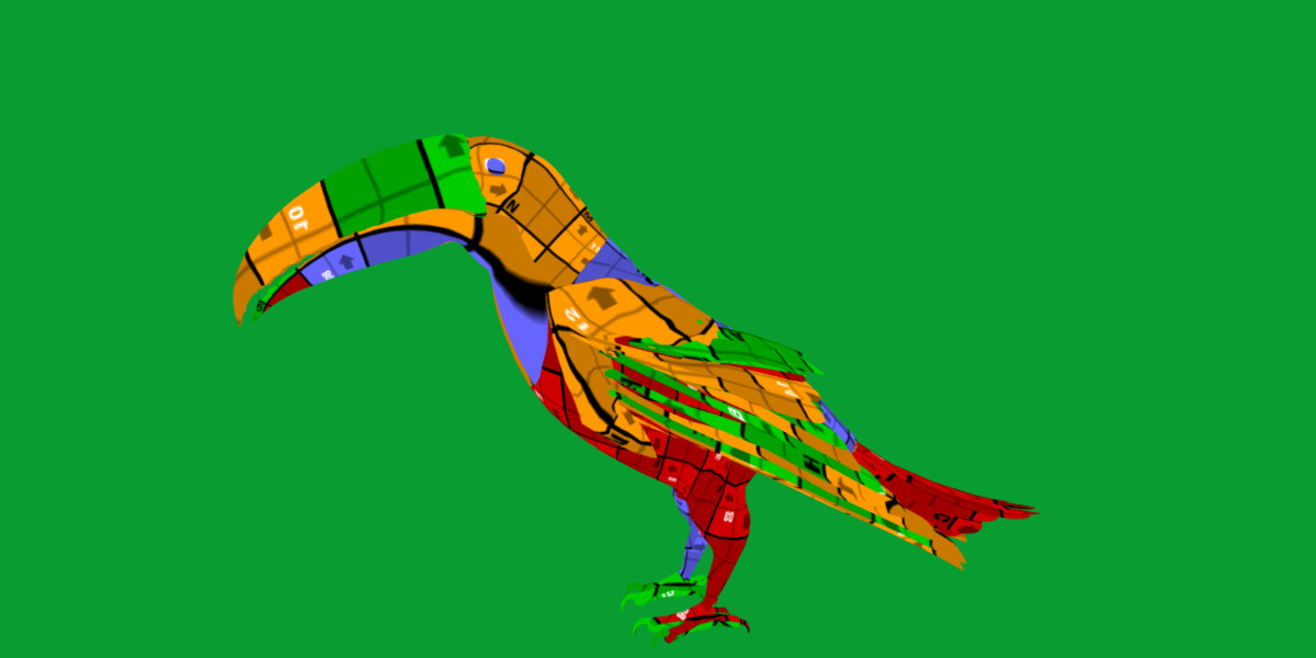 Keel Billed Toucan Bird Low-poly 3D model_29
