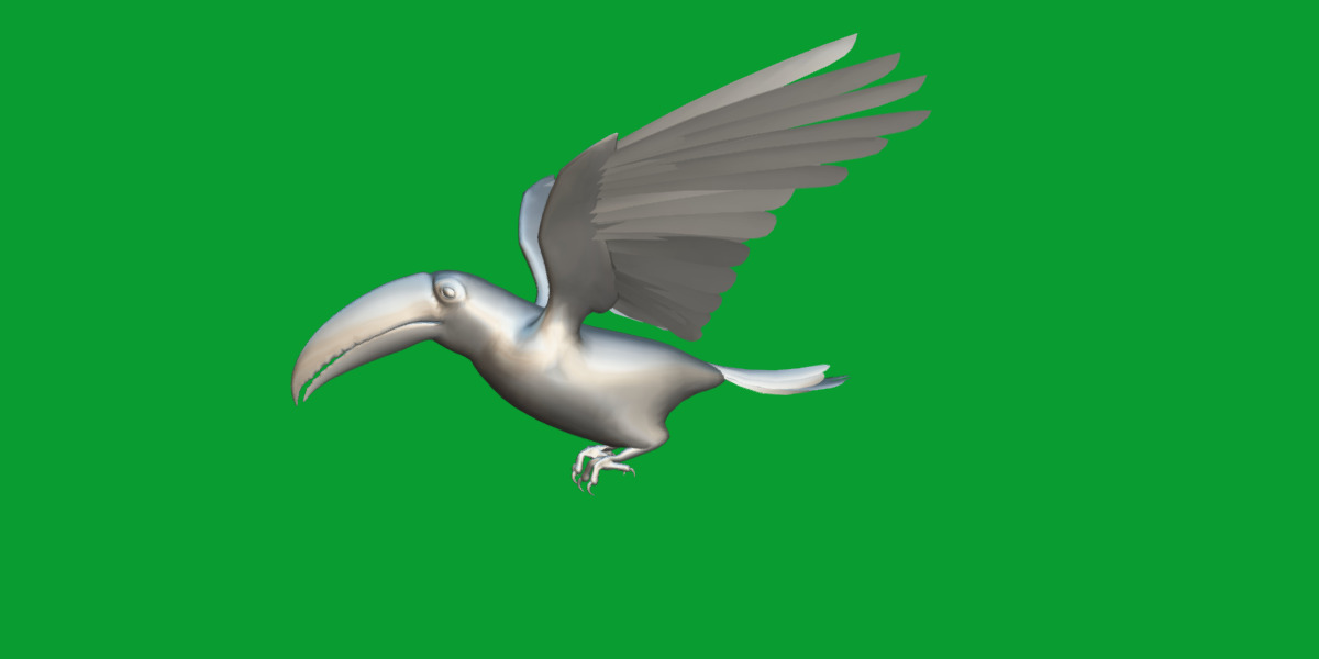 Keel Billed Toucan Bird Low-poly 3D model_20