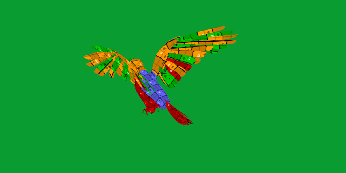 Keel Billed Toucan Bird Low-poly 3D model_26