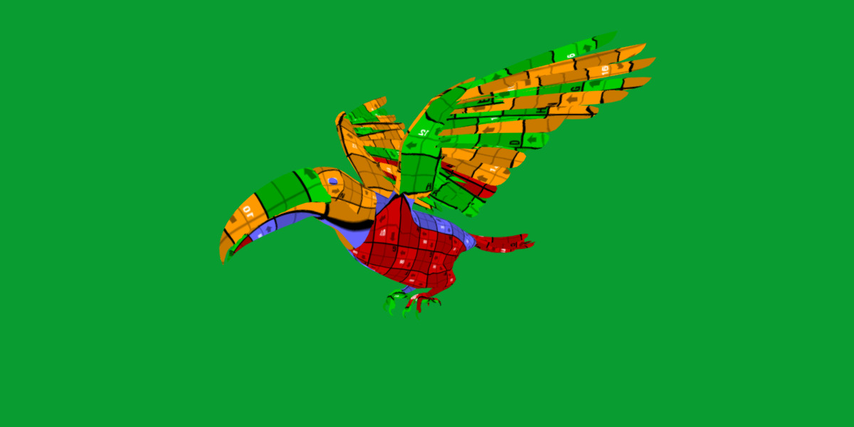 Keel Billed Toucan Bird Low-poly 3D model_25