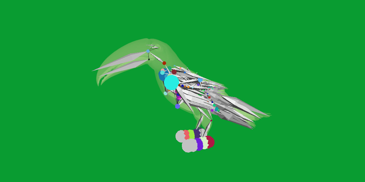 Keel Billed Toucan Bird Low-poly 3D model_32