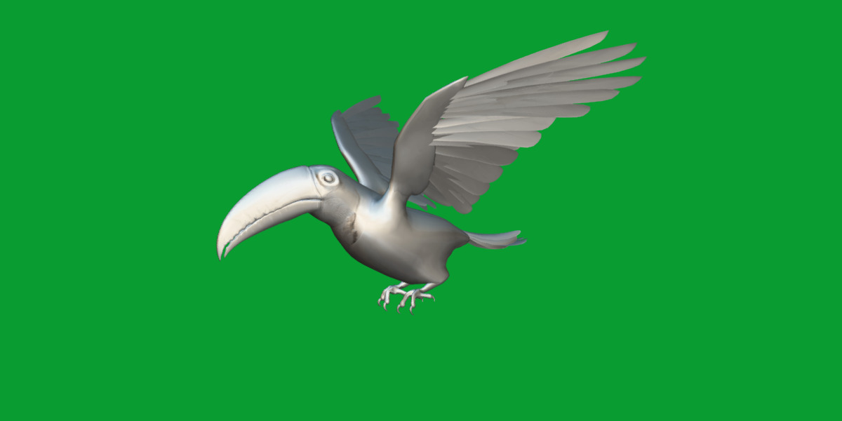 Keel Billed Toucan Bird Low-poly 3D model_22