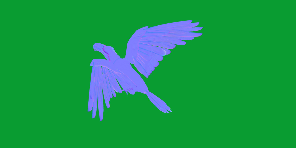 Keel Billed Toucan Bird Low-poly 3D model_15