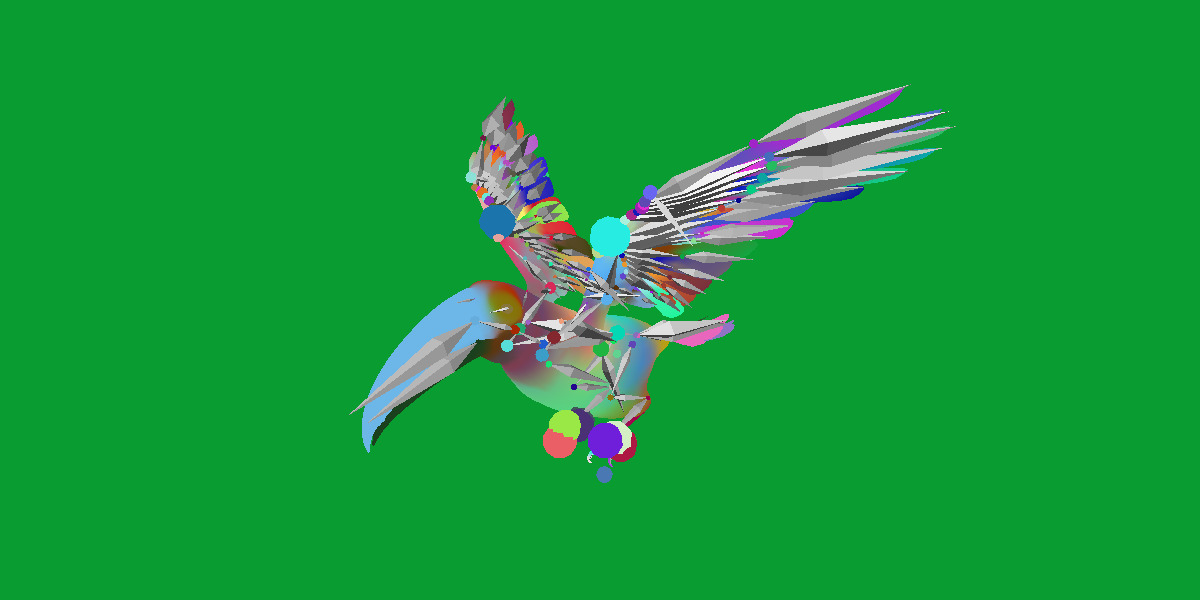 Keel Billed Toucan Bird Low-poly 3D model_42