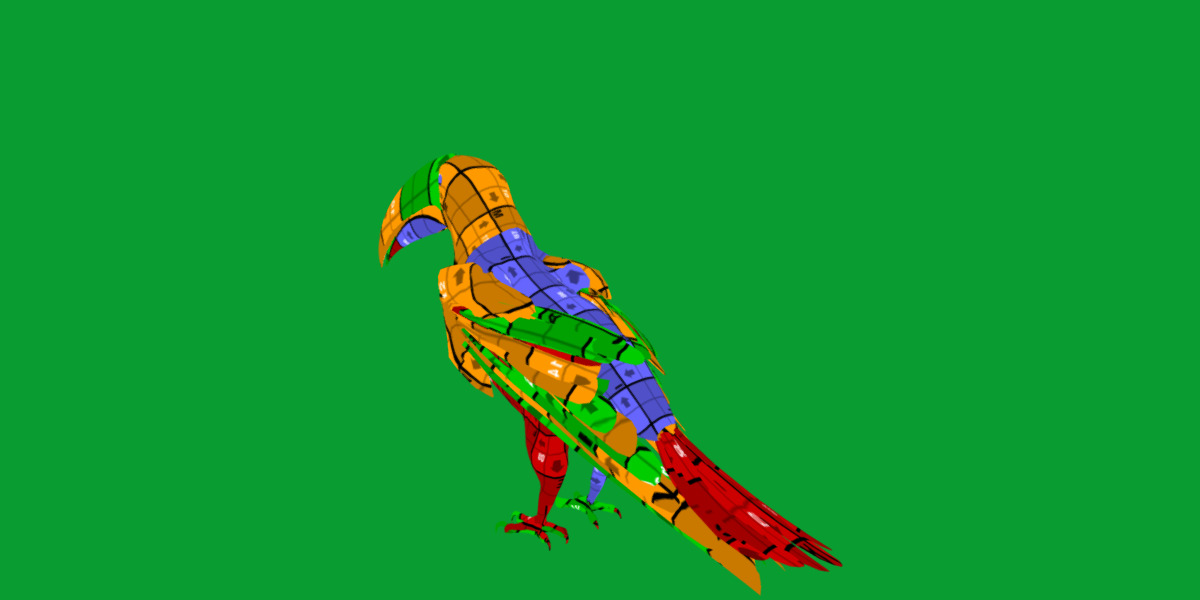 Keel Billed Toucan Bird Low-poly 3D model_30