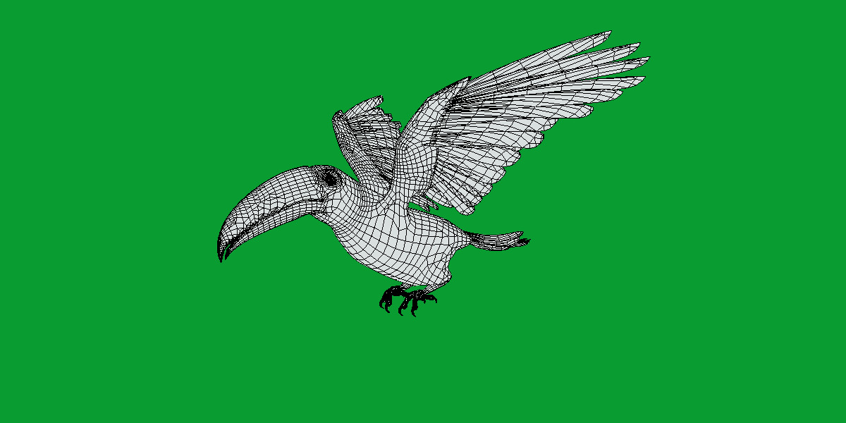 Keel Billed Toucan Bird Low-poly 3D model_23