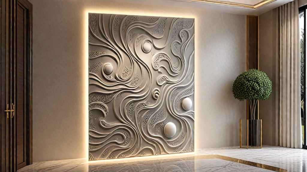 3D Wall Panel mural decor set relief stl cnc15 3D model_15