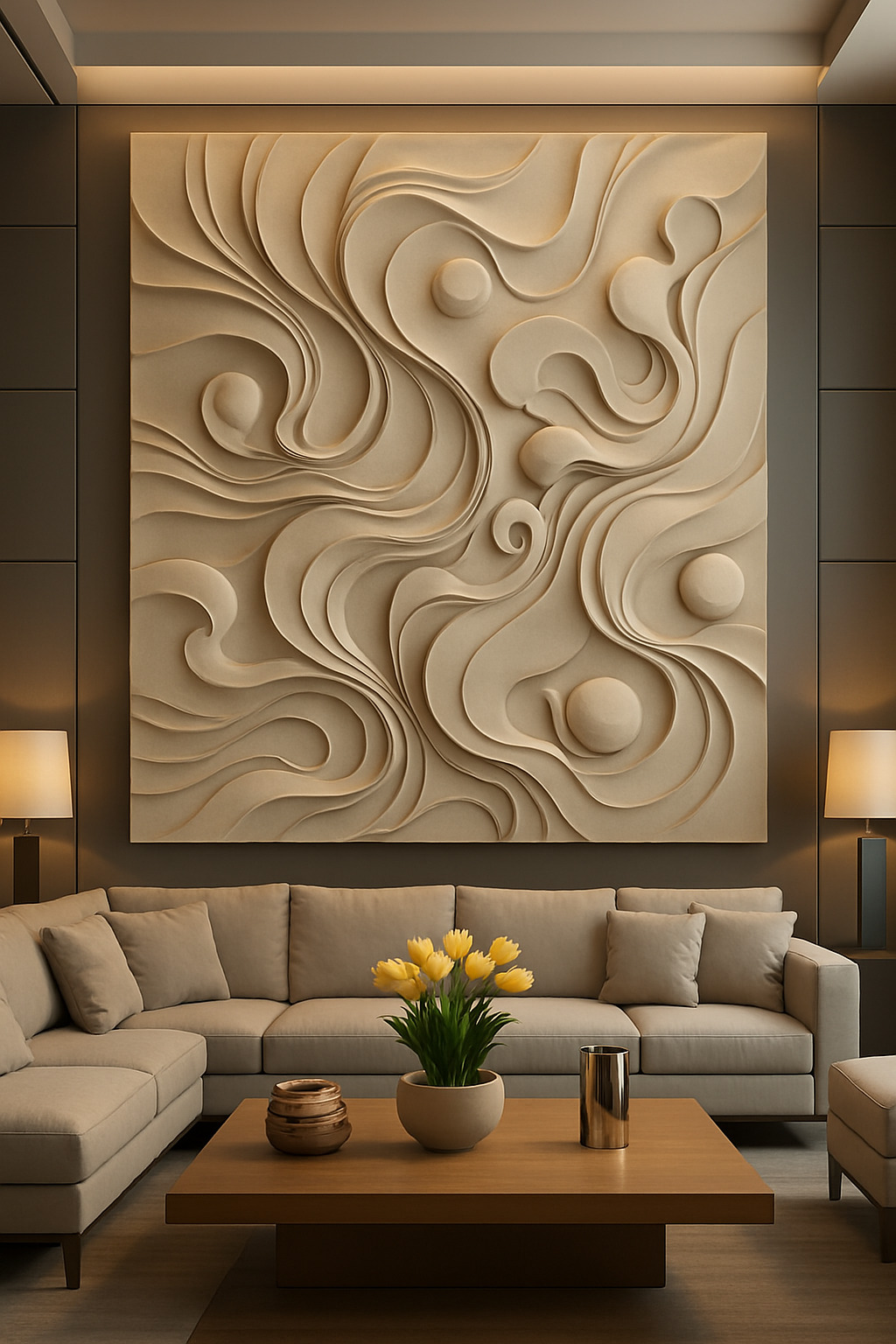 3D Wall Panel mural decor set relief stl cnc15 3D model_7