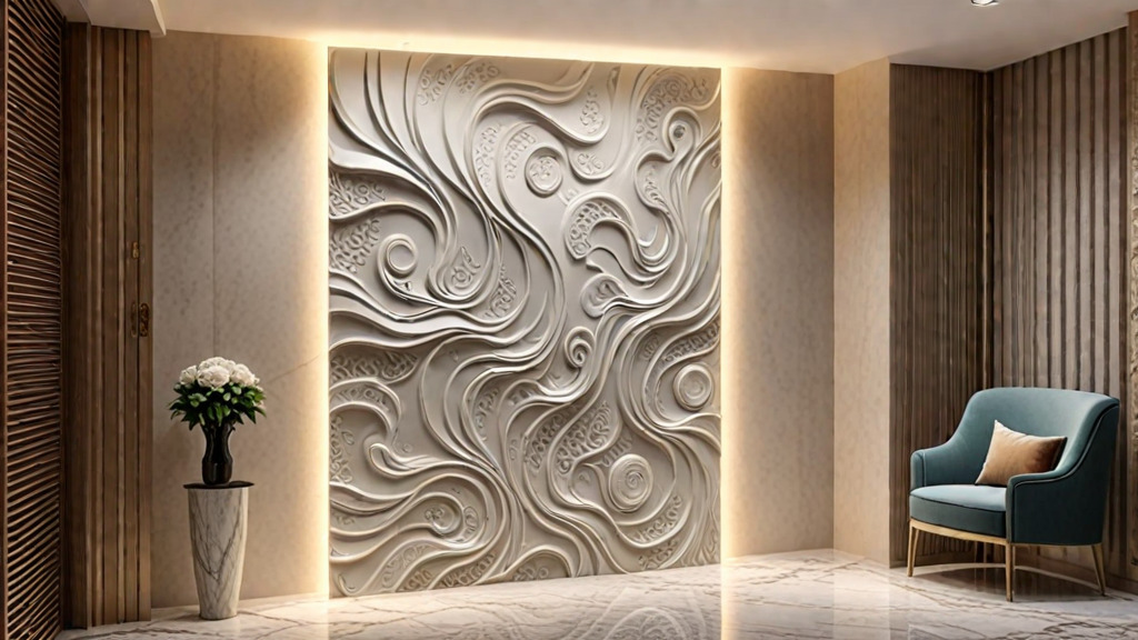 3D Wall Panel mural decor set relief stl cnc15 3D model_4