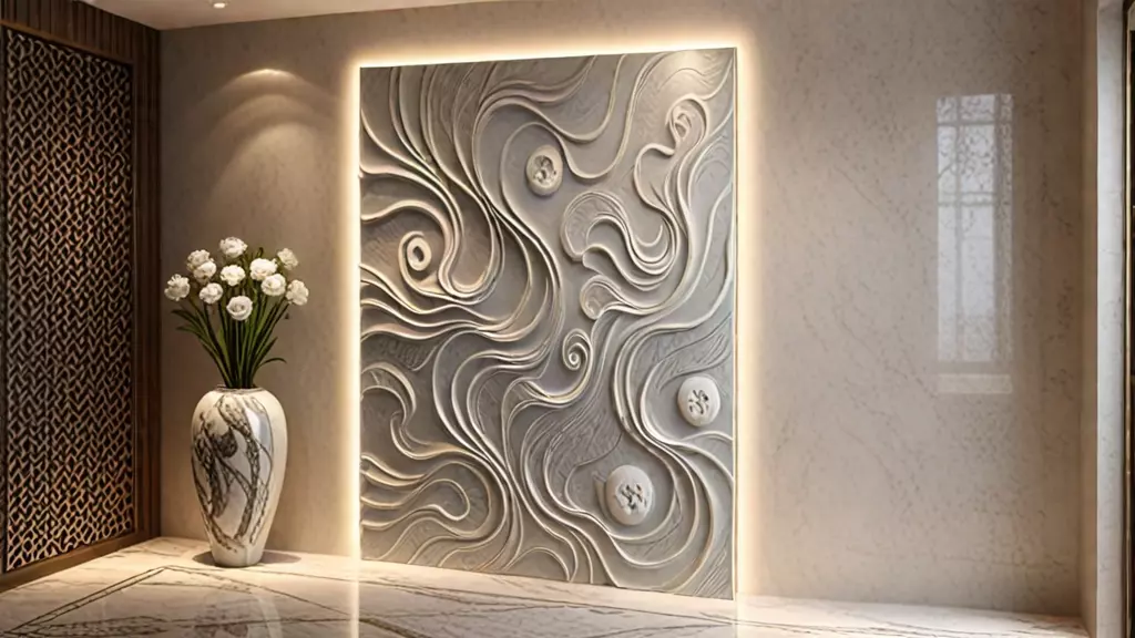 3D Wall Panel mural decor set relief stl cnc15 3D model_0
