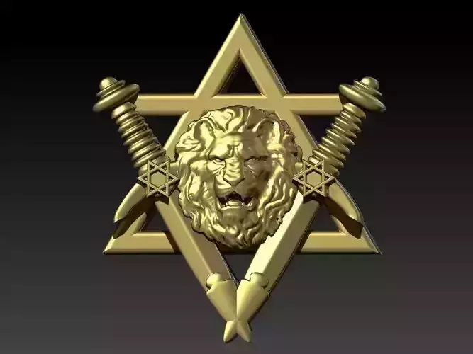 Star of David Lion Judah Pendant Necklace star Jewish Jewelry