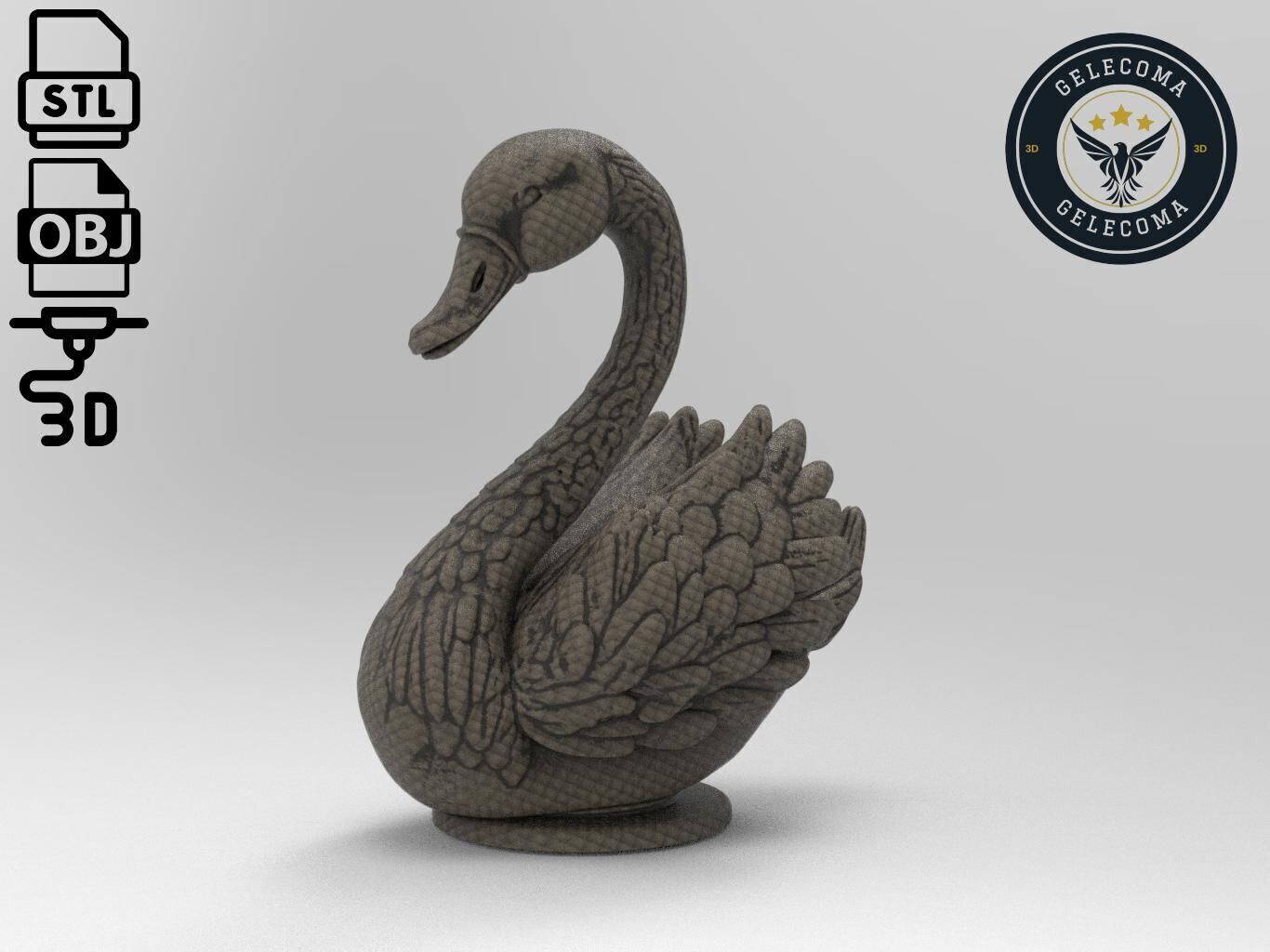 Swan Animal 3d Printing 3D print model_2
