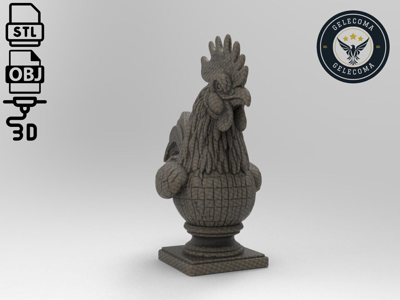Rooster Animal 3d Printing 3D print model_2