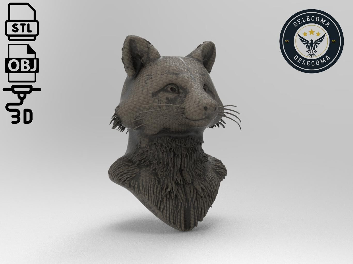 Raccoon Animal 3d Printing 3D print model_2