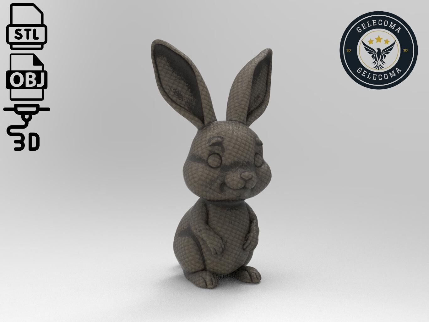 Rabbit Animal 3d Printing 3D print model_2