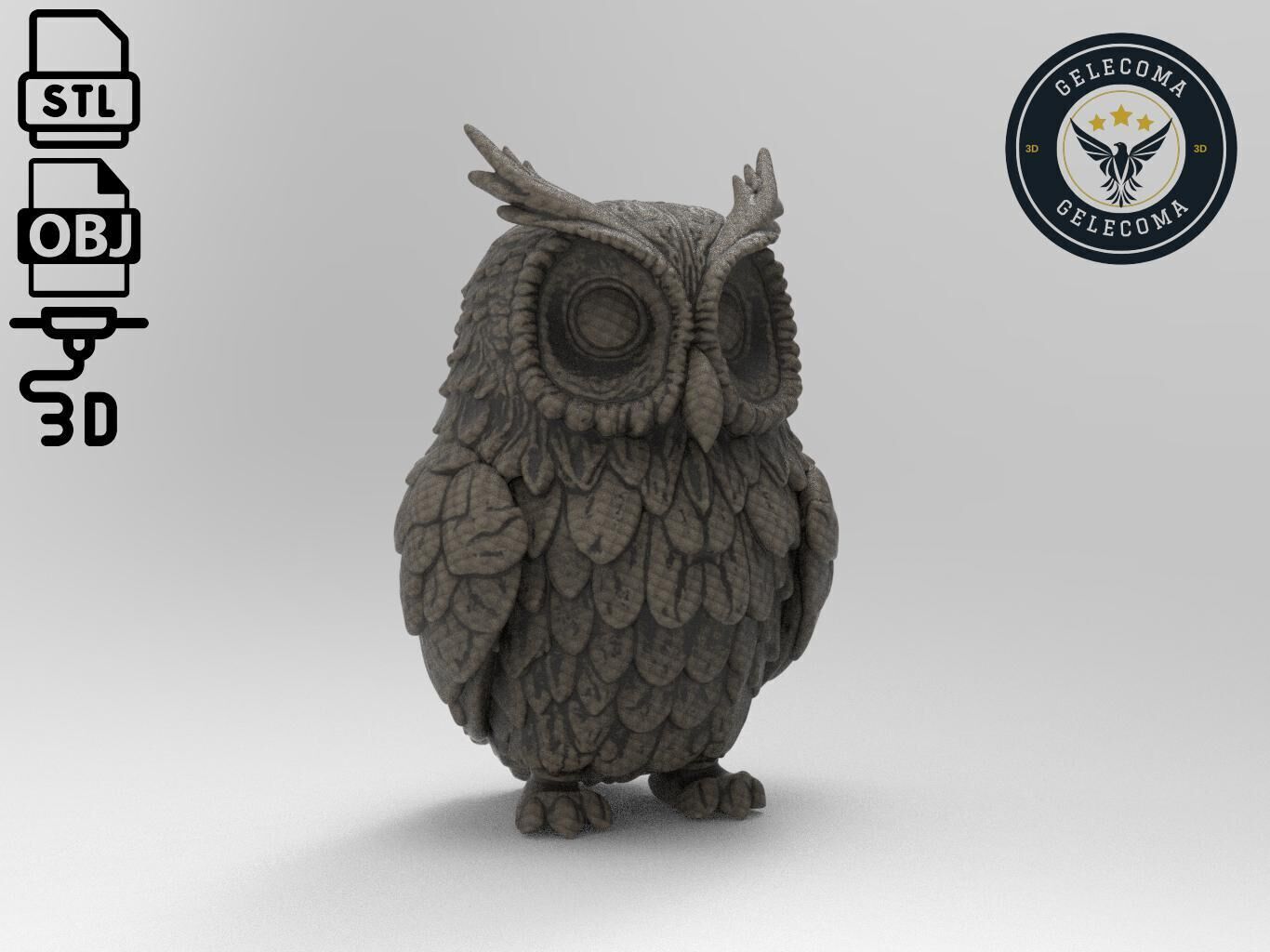 Owl Animal 3d Printing 3D print model_2