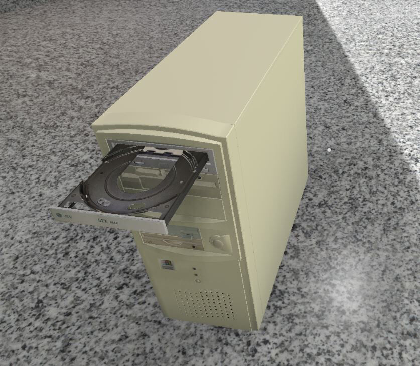 90s Retro PC  Low-poly 3D model_1