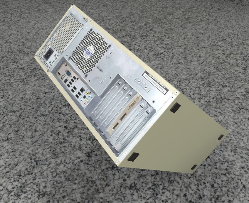 90s Retro PC  Low-poly 3D model_2