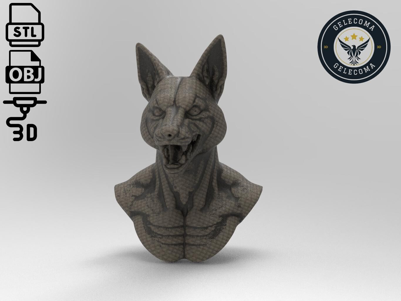 Jackal Animal 3d Printing 3D print model_2