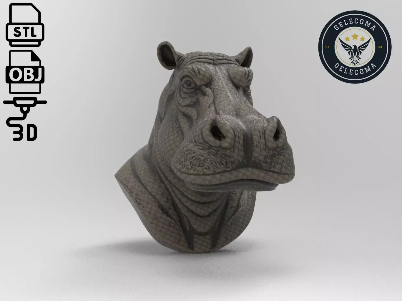 Hippopotamus Animal 3d Printing 3D print model_0