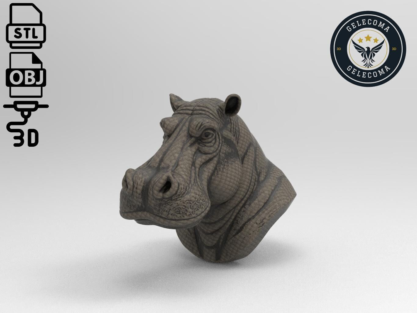 Hippopotamus Animal 3d Printing 3D print model_1