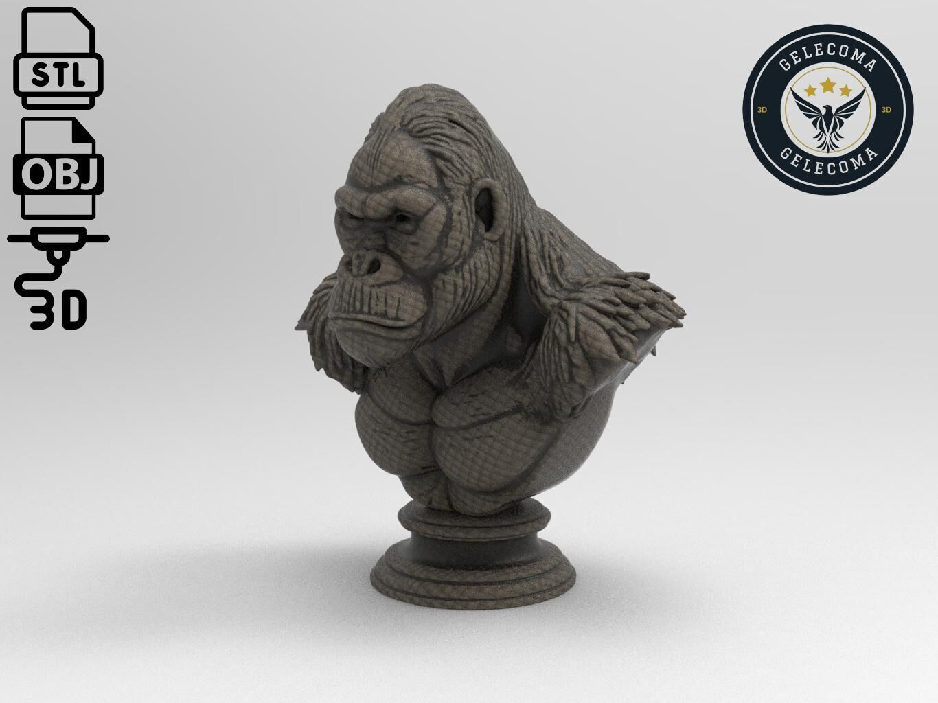 Gorilla Animal 3d Printing 3D print model_1