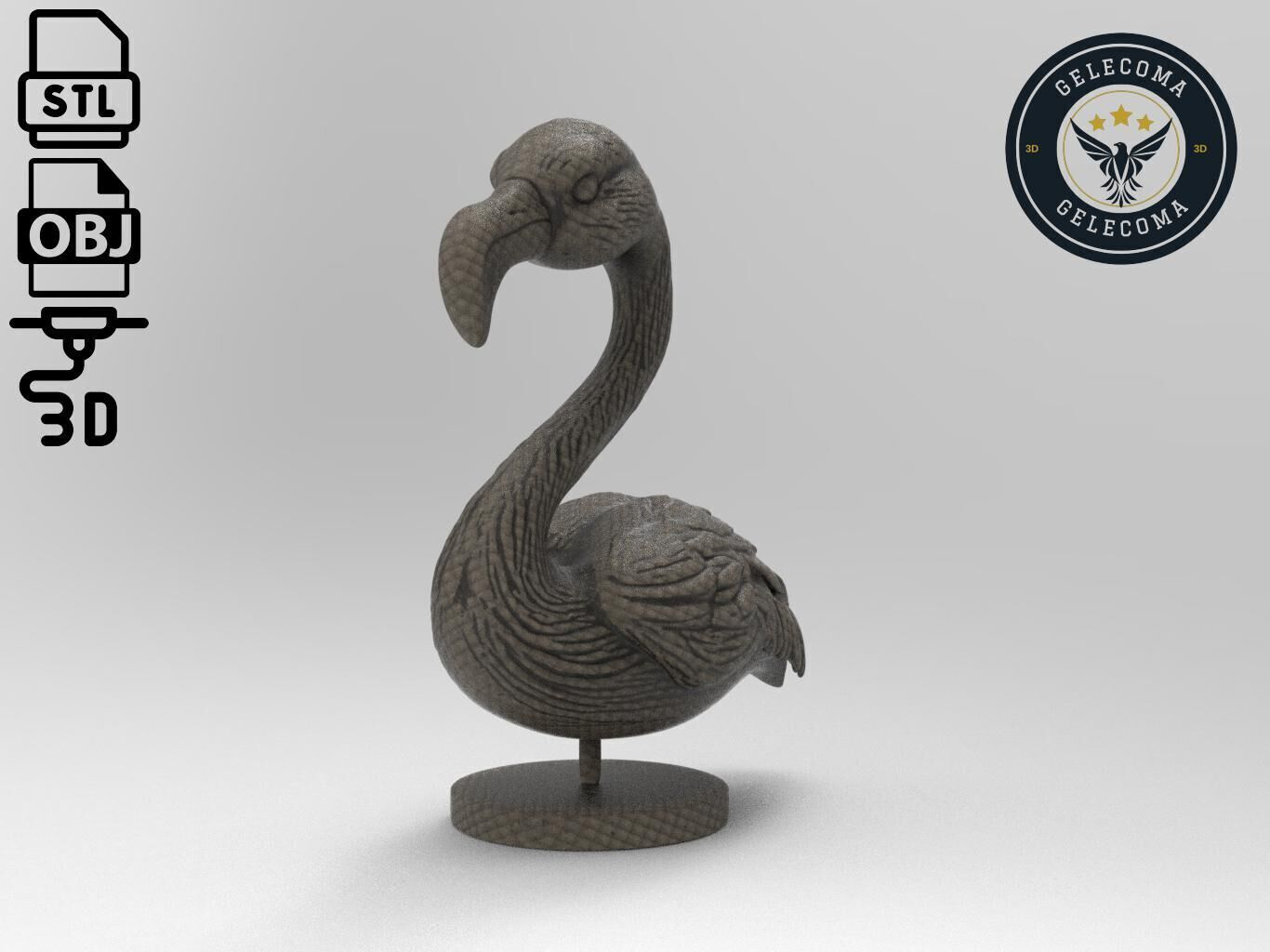 Flamingo Animal 3d Printing 3D print model_2