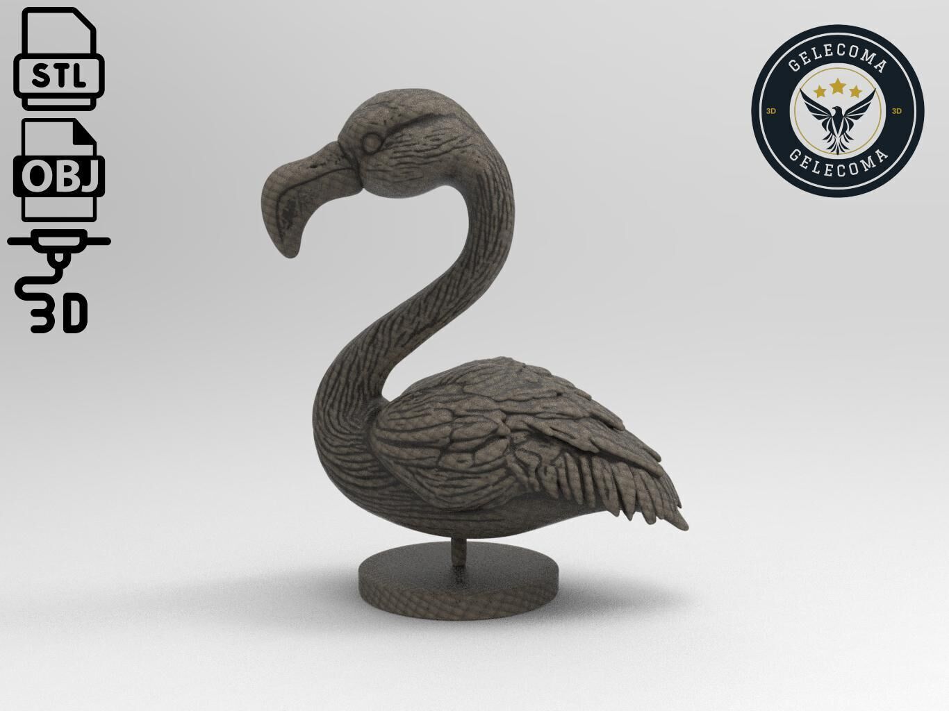 Flamingo Animal 3d Printing 3D print model_1