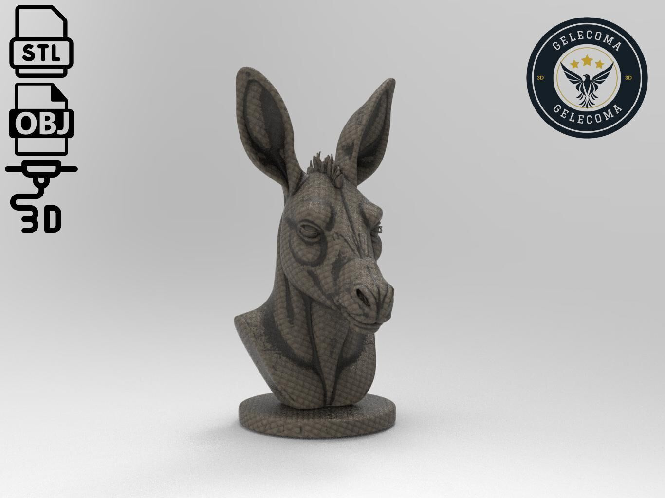 Donkey Animal 3d Printing 3D print model_2