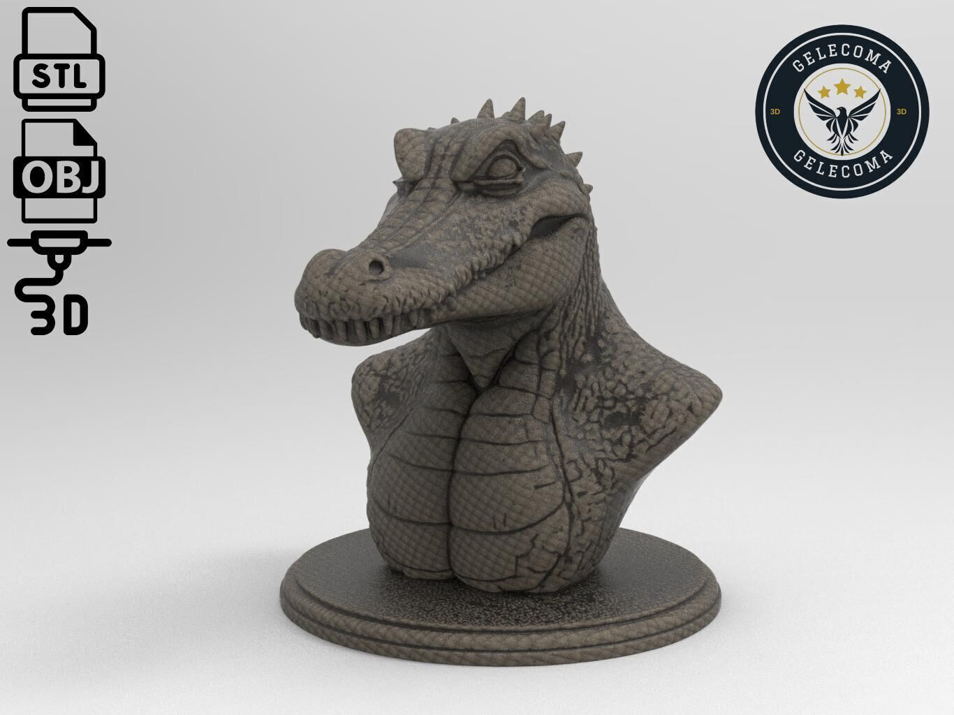 Crocodile Animal 3d Printing 3D print model_1