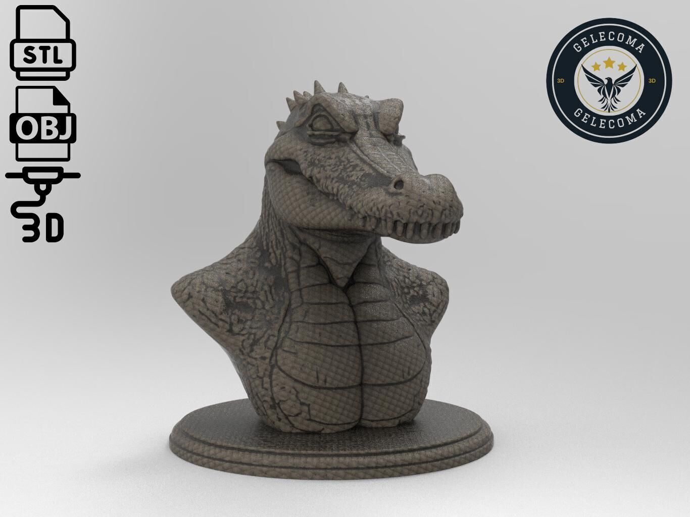 Crocodile Animal 3d Printing 3D print model_2