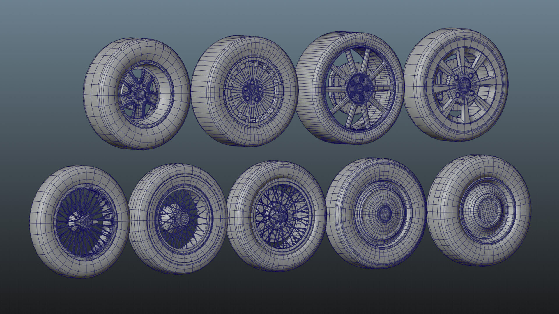 Car wheel pack 3D model_17