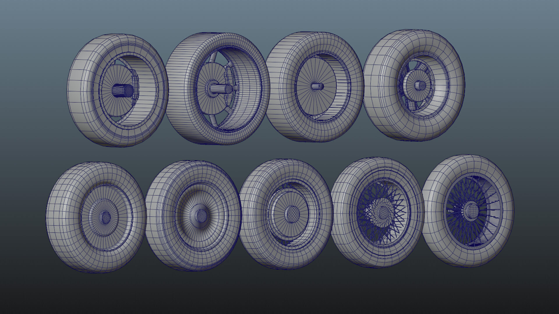 Car wheel pack 3D model_18
