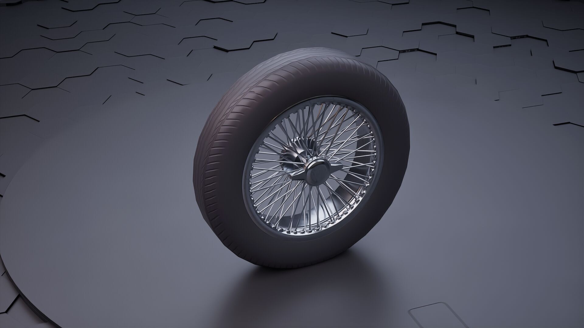 Car wheel pack 3D model_4