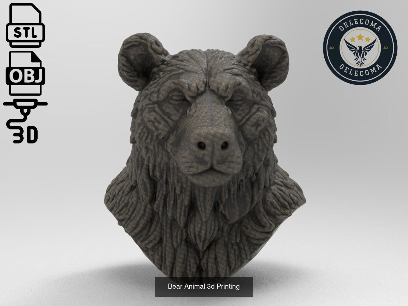 Animal 3D Printing Mega Pack - 92 Different Animal Stl Obj 3D Model Collection_97