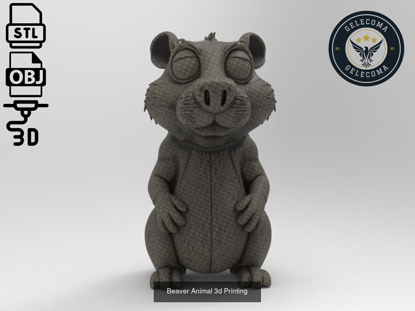 Animal 3D Printing Mega Pack - 92 Different Animal Stl Obj 3D Model Collection_96