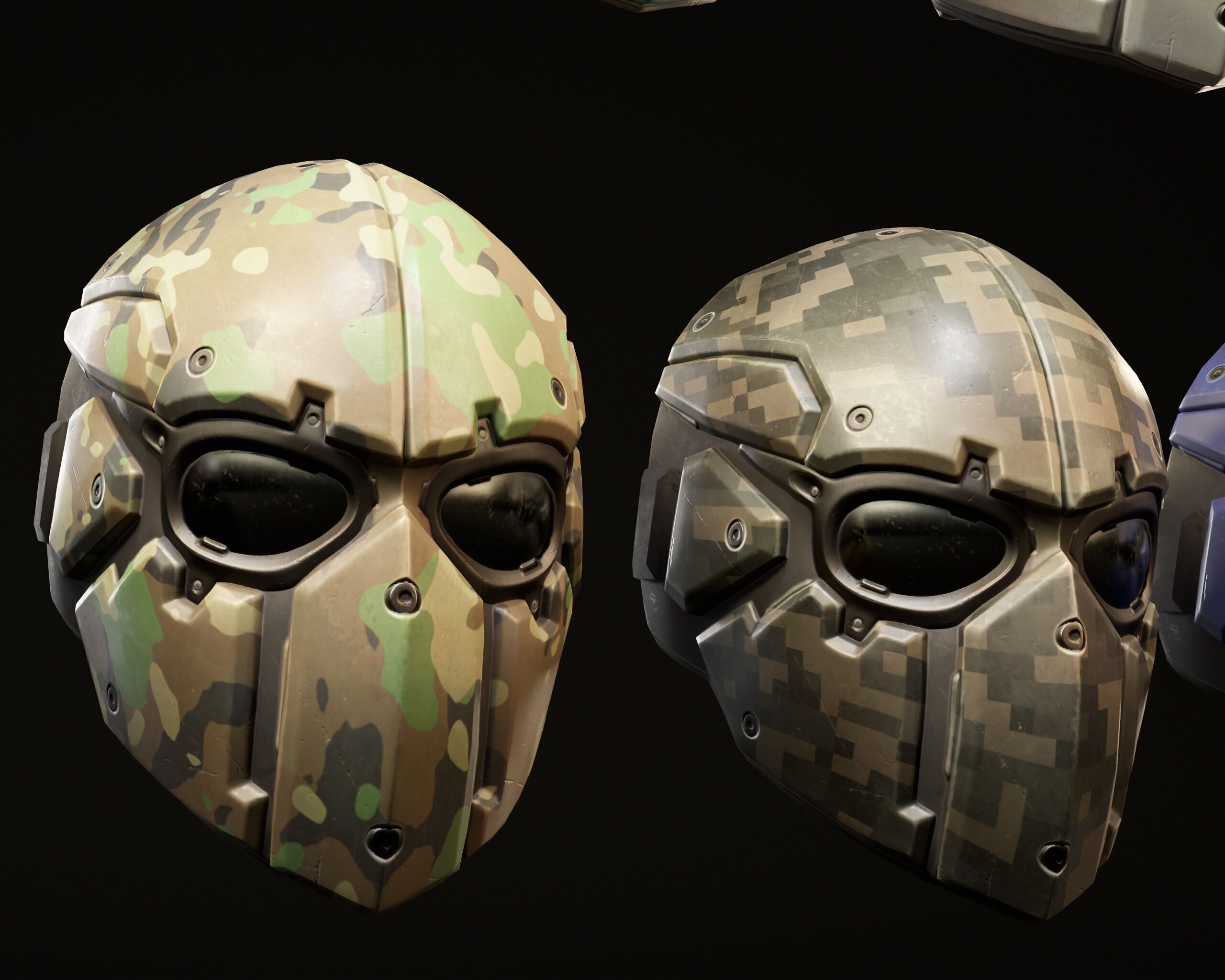 Sci-Fi Tactical Mask - 11 Colors Low-poly 3D model_16