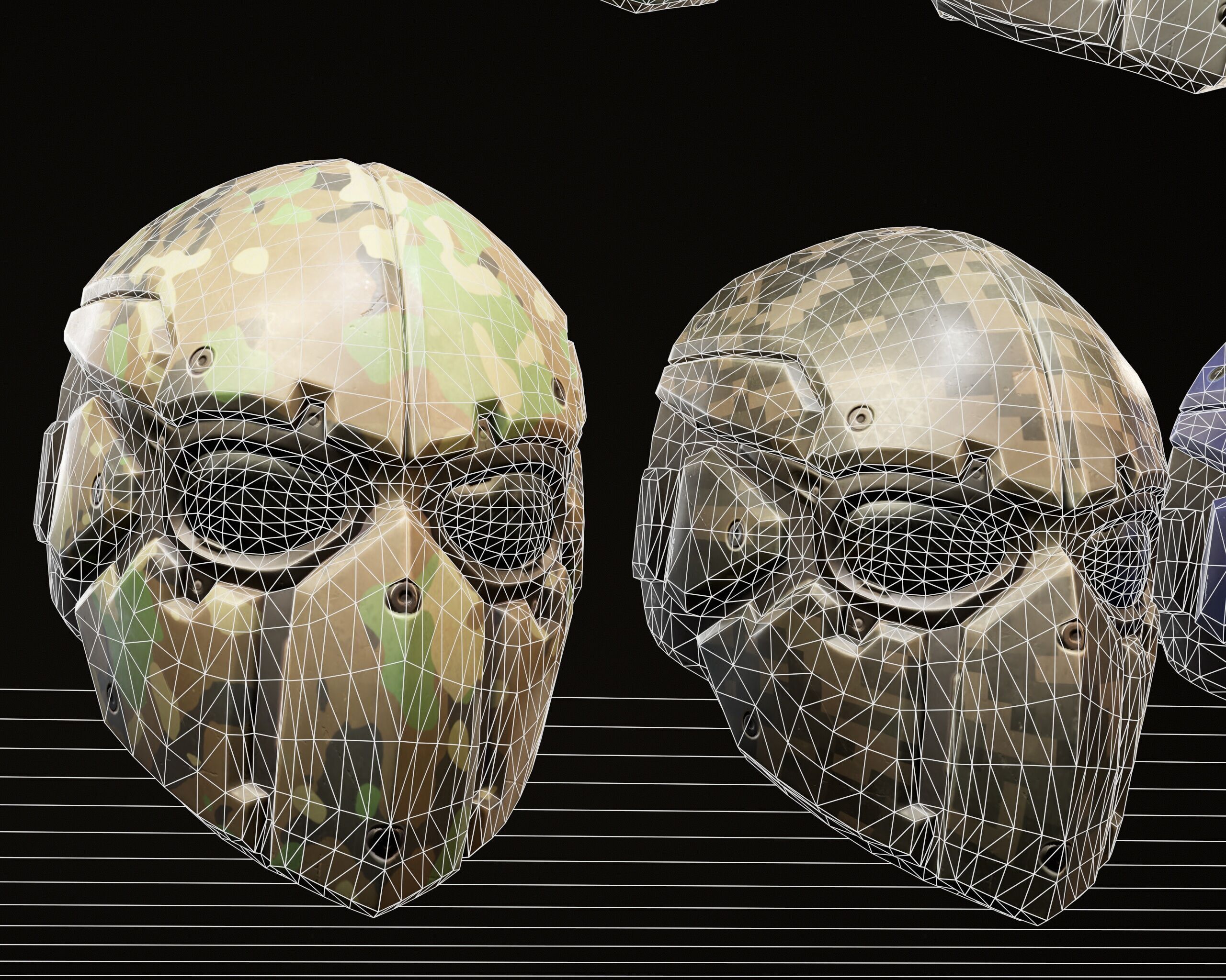 Sci-Fi Tactical Mask - 11 Colors Low-poly 3D model_17