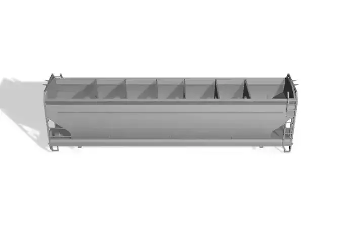 HO ACF 4589 Cubic Foot 3-Bay Carbon Black Covered Hopper Pack 3D print model